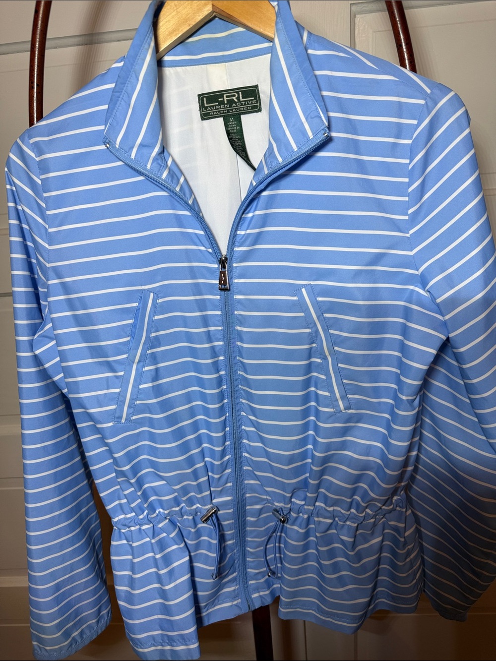 Lauren Ralph Lauren Active Windbreaker Jacket yacht club Coastal Preppy Medium